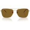 imageRayBan Rbr0102s Caravan Reverse Square SunglassesGoldPolarized Dark Brown