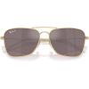 imageRayBan Rbr0102s Caravan Reverse Square SunglassesGoldPolarized Pink