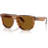 imageRayBan Rbr0501s Boyfriend Reverse Square SunglassesStriped HavanaPolarized Dark Brown