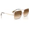 imageRayBan Womens RB1971 Square SunglassesRose GoldClear Gradient Brown