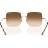 imageRayBan Womens RB1971 Square SunglassesRose GoldClear Gradient Brown