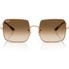 imageRayBan Womens RB1971 Square SunglassesRose GoldClear Gradient Brown
