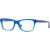 imageRayBan Kids Ry1536 Square Prescription Eyeglass FramesBlue Striped GradientDemo Lens