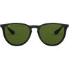 imageRayBan RB4171F Erika Low Bridge Fit Round SunglassesBlackPolarized Green