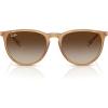 imageRayBan RB4171F Erika Low Bridge Fit Round SunglassesRubber BeigeBrown Gradient