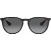 imageRayBan RB4171F Erika Low Bridge Fit Round SunglassesRubber BlackLight Grey Gradient Grey Polarized