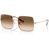 imageRayBan Womens RB1971 Square SunglassesRose GoldClear Gradient Brown