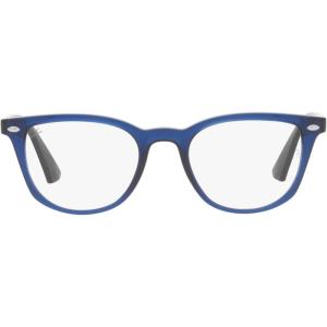 imageRayBan Junior Kids RY1601 Square Prescription Eyeglass FramesTransparent Blue on BlackDemo Lens