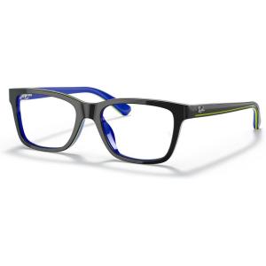 imageRayBan Kids Ry1536 Square Prescription Eyeglass FramesDark Grey on BlueDemo Lens