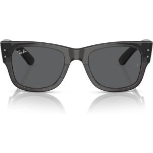 imageRayBan RB0840S Mega Wayfarer Square SunglassesTransparent BlackDark Grey