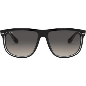 imageRayBan RB4147 Boyfriend Square SunglassesBlack on TransparentLight Grey Gradient Dark Grey