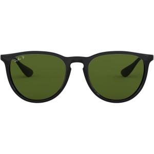 imageRayBan RB4171F Erika Low Bridge Fit Round SunglassesBlackPolarized Green