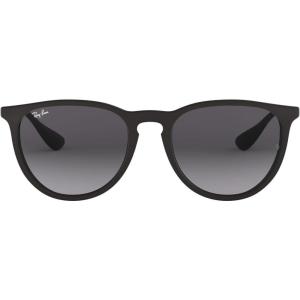imageRayBan RB4171F Erika Low Bridge Fit Round SunglassesRubber BlackLight Grey Gradient Dark Grey