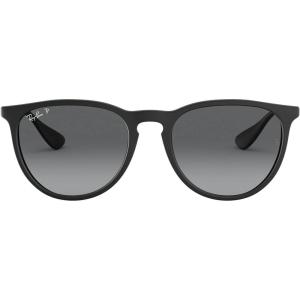 imageRayBan RB4171F Erika Low Bridge Fit Round SunglassesRubber BlackLight Grey Gradient Grey Polarized