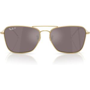 imageRayBan Rbr0102s Caravan Reverse Square SunglassesGoldPolarized Pink