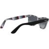 imageRayBan RB2140 Original Wayfarer SunglassesBlack on Chevron GreyBurgundyLight Grey Gradient Blue