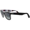 imageRayBan RB2140 Original Wayfarer SunglassesBlack on Chevron GreyBurgundyLight Grey Gradient Blue