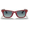 imageRayBan RB2140 Original Wayfarer SunglassesRed on Transparent GreyBlue Gradient Grey