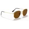 imageRayBan Rb3548n Hexagonal Flat Lens Evolve Photochromic SunglassesGoldPolarized B15 Brown