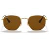 imageRayBan Rb3548n Hexagonal Flat Lens Evolve Photochromic SunglassesGoldPolarized B15 Brown