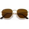 imageRayBan Rb3548n Hexagonal Flat Lens Evolve Photochromic SunglassesGoldPolarized B15 Brown