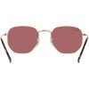 imageRayBan Rb3548n Hexagonal Flat Lens Evolve Photochromic SunglassesRose GoldPolarized Purple