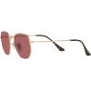 imageRayBan Rb3548n Hexagonal Flat Lens Evolve Photochromic SunglassesRose GoldPolarized Purple