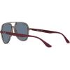 imageRayBan Rb4376 Aviator SunglassesTransparent GreyDark Blue Polarized