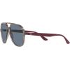 imageRayBan Rb4376 Aviator SunglassesTransparent GreyDark Blue Polarized