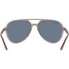 imageRayBan Rb4376 Aviator SunglassesTransparent GreyDark Blue Polarized