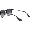 imageRayBan Womens Rb3539 Erika Metal Round SunglassesBlackLight Grey Gradient Grey