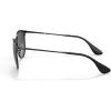 imageRayBan Womens Rb3539 Erika Metal Round SunglassesBlackPolarized Light Grey Gradient Grey