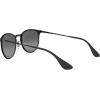 imageRayBan Womens Rb3539 Erika Metal Round SunglassesBlackPolarized Light Grey Gradient Grey