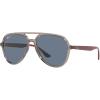 imageRayBan Rb4376 Aviator SunglassesTransparent GreyDark Blue Polarized