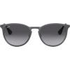 imageRayBan Womens Rb3539 Erika Metal Round SunglassesMetallic GreyLight Grey Gradient Dark Grey