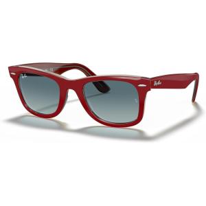 imageRayBan RB2140 Original Wayfarer SunglassesRed on Transparent GreyBlue Gradient Grey