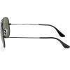 imageRayBan RB3025 Classic Evolve Photochromic Aviator SunglassesMatte BlackPolarized G15 Green