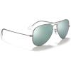 imageRayBan RB3025 Classic Evolve Photochromic Aviator SunglassesMatte GunmetalLight Green Mirrored Silver