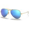Matte Gold/Grey Mirrored Blue