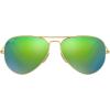 Matte Gold/Grey Mirrored Green