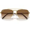imageRayBan RB3636 New Caravan Square SunglassesGoldClear Gradient Brown