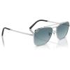 imageRayBan RB3636 New Caravan Square SunglassesSilverBlue Gradient Grey