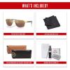 imageRayBan RB3701 Rectangle Sunglasses for Men  BUNDLE With Designer iWear Eyewear KitArista Purple Mirror Gold Chromance Grand Polarized