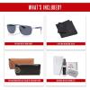 imageRayBan RB3701 Rectangle Sunglasses for Men  BUNDLE With Designer iWear Eyewear KitSilver  Dark Grey