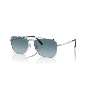 imageRayBan RB3636 New Caravan Square SunglassesSilverBlue Gradient Grey