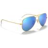 imageRayBan RB3025 Classic Aviator SunglassesMatte GoldGrey Mirror Blue