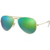 imageRayBan RB3025 Classic Aviator SunglassesMatte GoldGrey Mirror Green