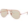 imageRayBan RB3025 Classic Evolve Photochromic Aviator SunglassesRedPhotochromic BrownGrey