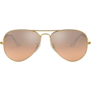 imageRayBan RB3025 Classic Aviator SunglassesGoldPink Mirrored Gradient Grey
