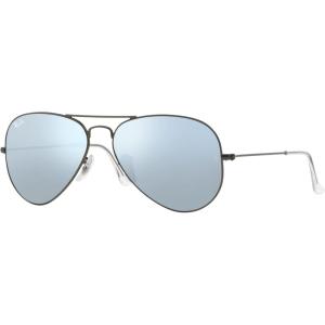imageRayBan RB3025 Classic Aviator SunglassesMatte GunmetalLight Green Mirror Silver